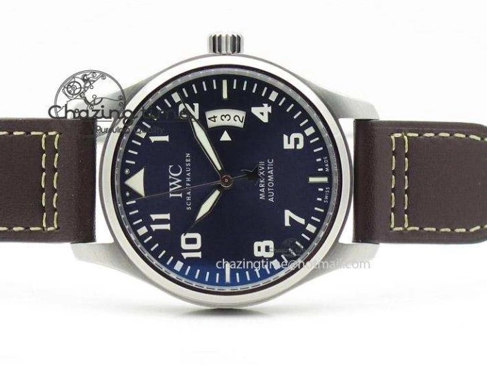 MIROTIME 0726 Mark XVII Le Petit Prince MK Maker 1:1 Best Edition SS Blue Dial On Brown Leather Strap A ComfortFit 7377